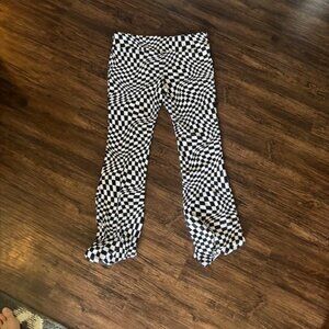 No Boundaries Plaid Pull-On Flare Leg Pants